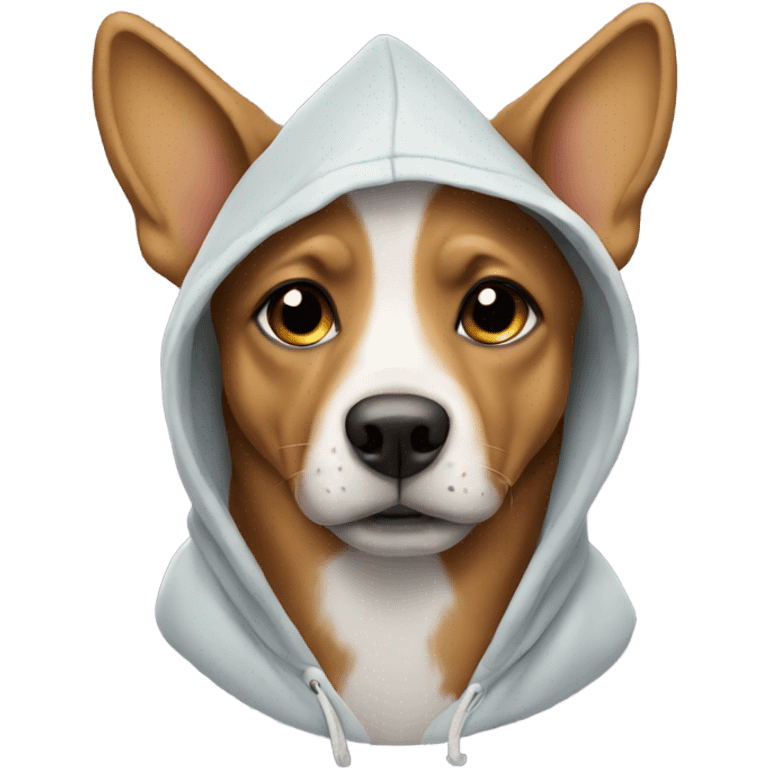 dog wearing a hoodie emoji