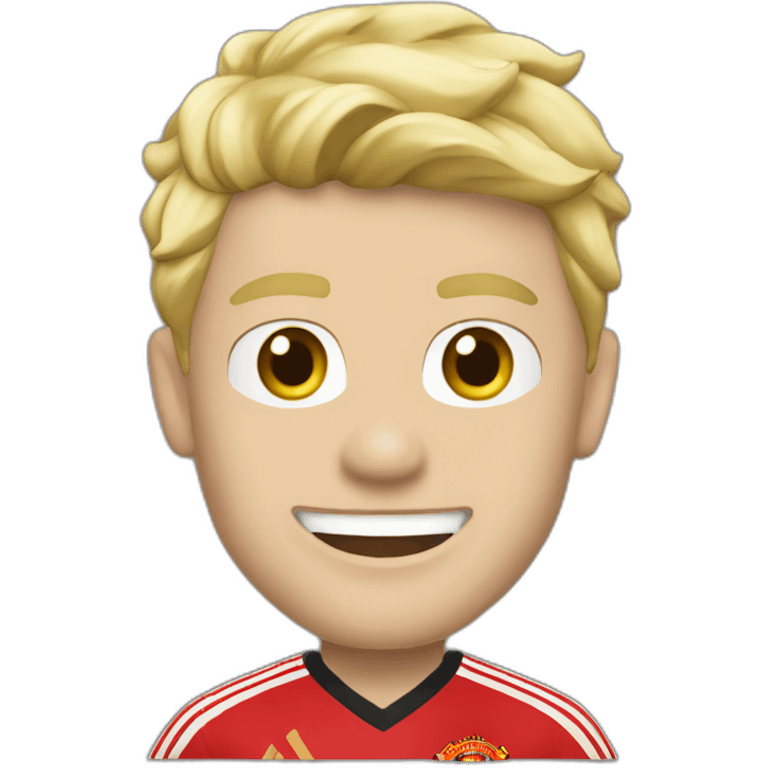 blonde manchester united player kicking emoji