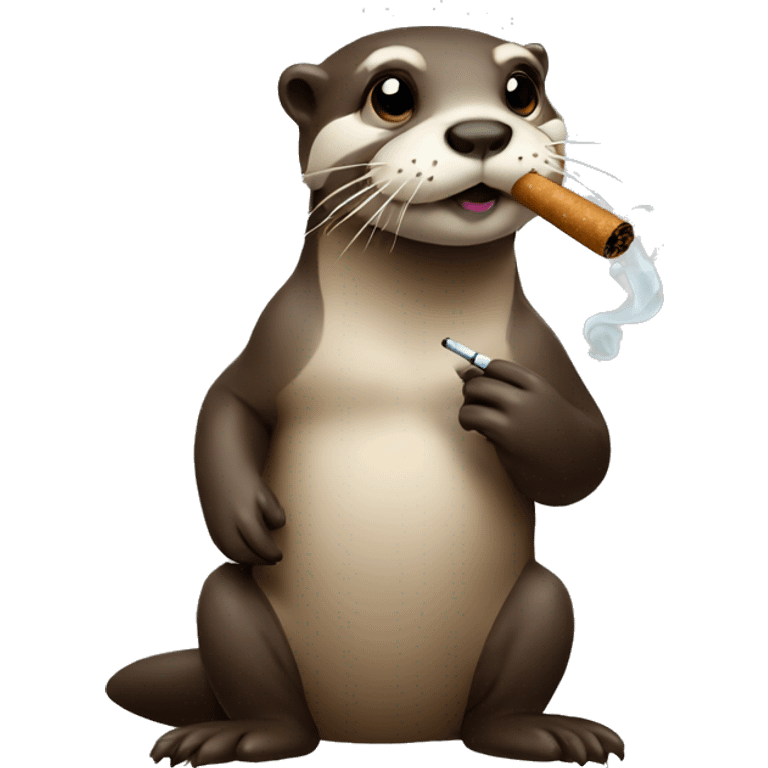 Otter smoking emoji