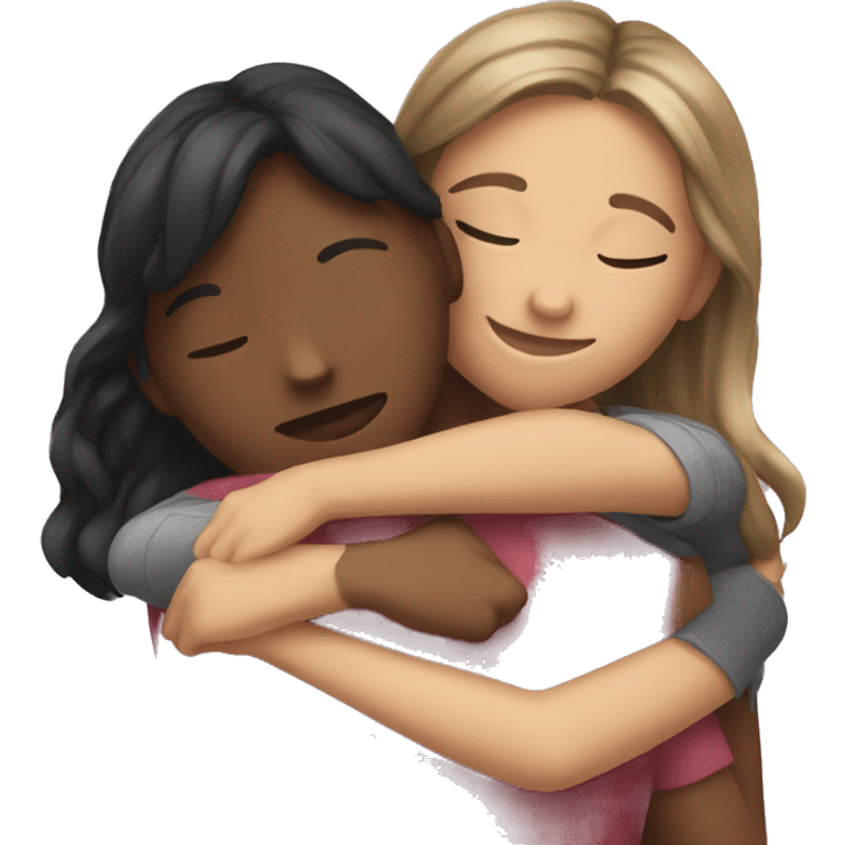 Girl friends hugging emoji