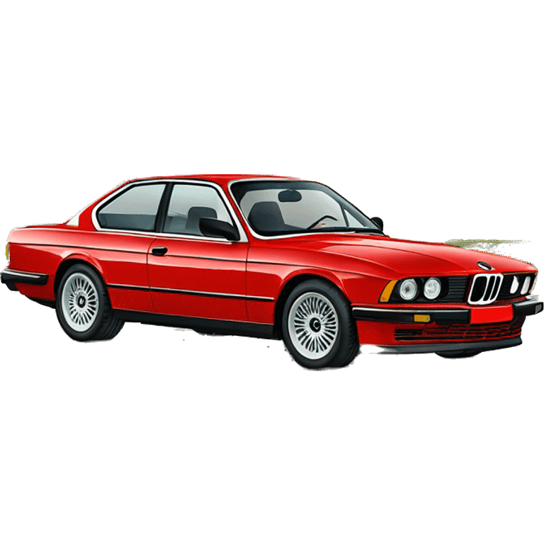 Red BMW E24 635csi 1988 emoji