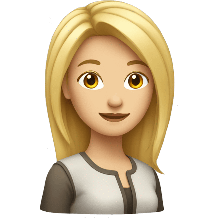 mujer rubia de pelo saludando emoji