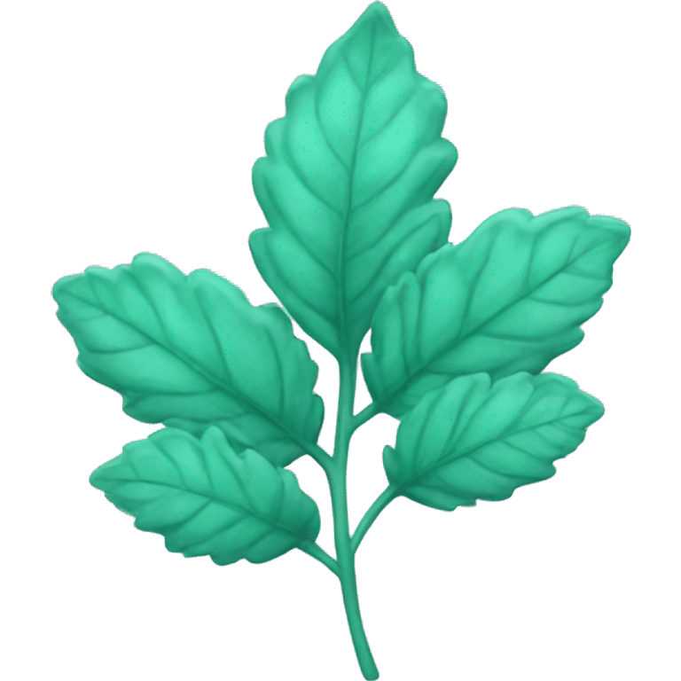 Blue mint leaves  emoji