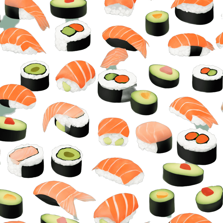 sushi with Avocado and salmon  emoji