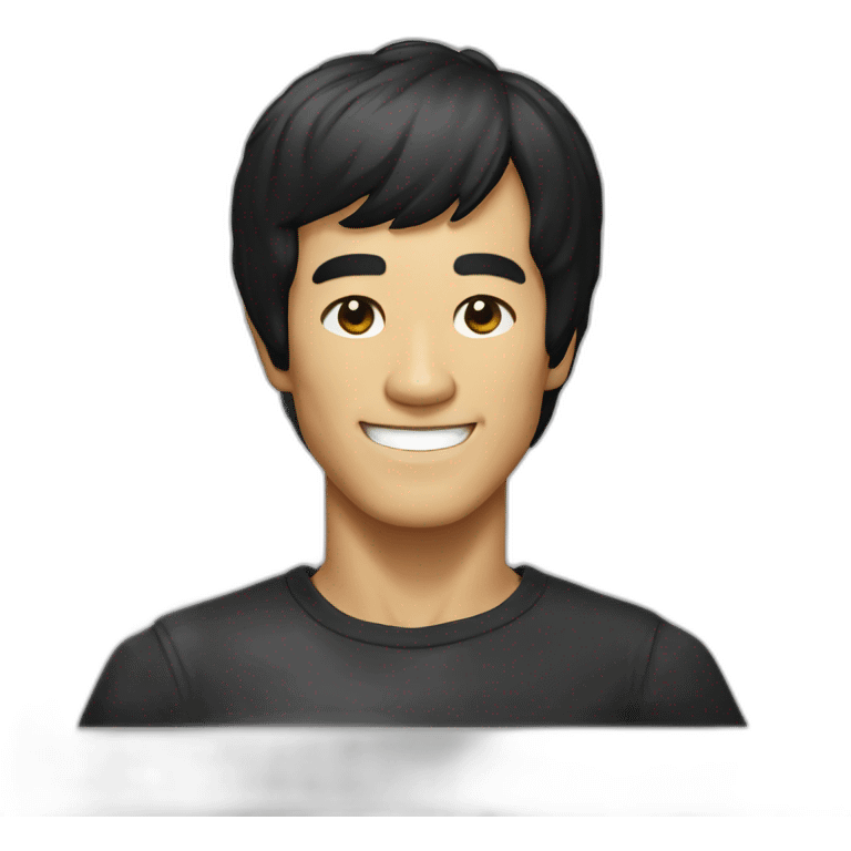 Bruce Lee smiling emoji