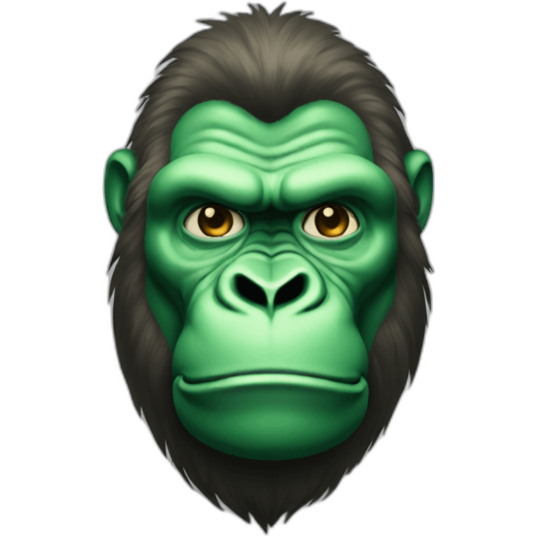 Green buff Gorilla emoji