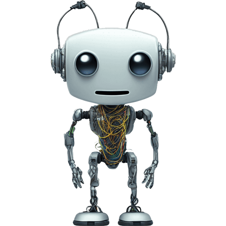 Alien robot with wires and circuits emoji