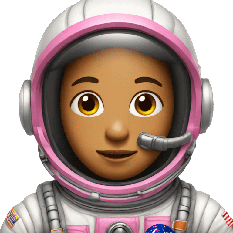 Astronaut in pink space suit emoji