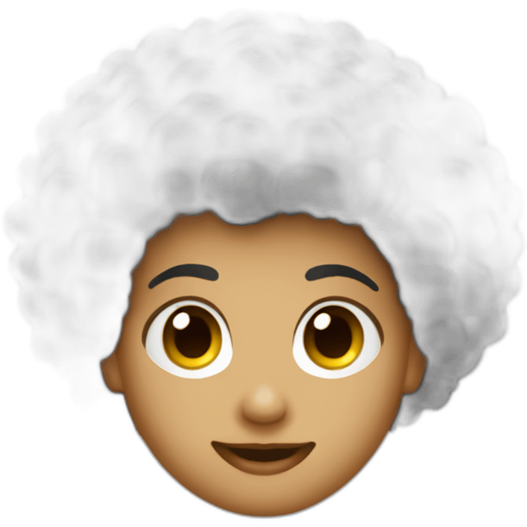 top down view of afro hair from the air emoji