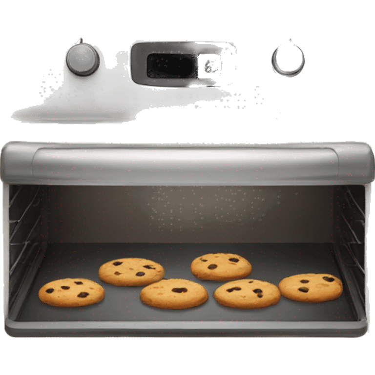 Beige oven with cookies emoji