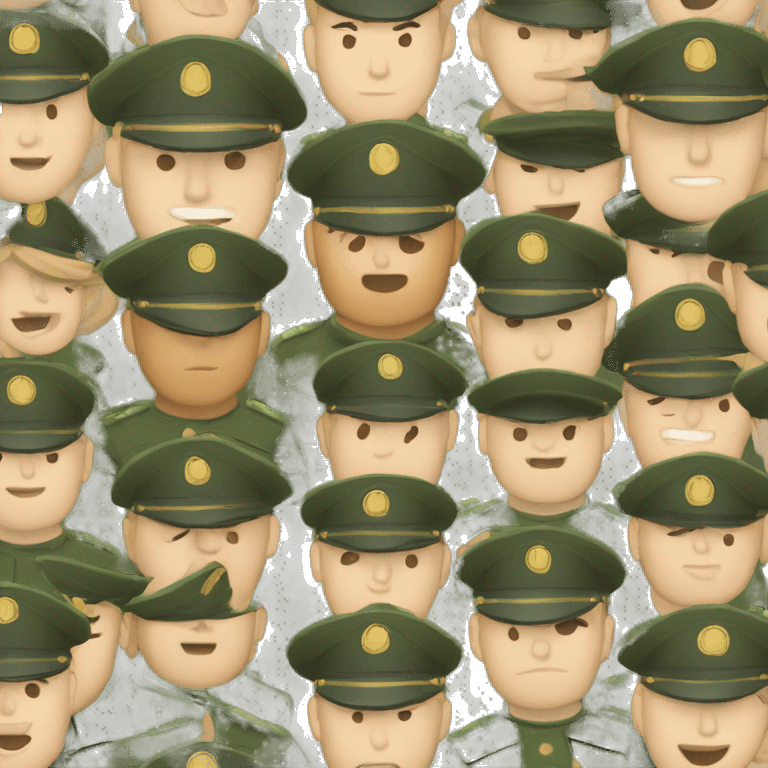 Haut gradé qui fait un salut militaire  emoji