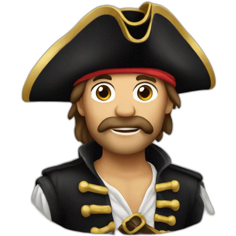 pirate holding a hat emoji