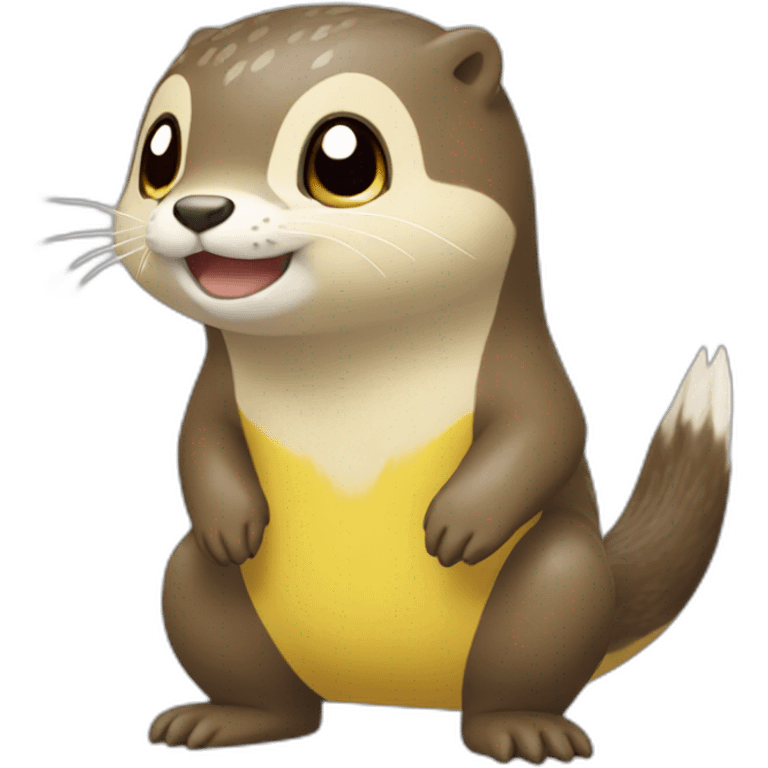 Loutre sur Pikachu emoji