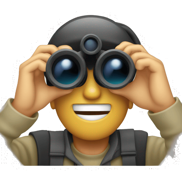 Person looking through binoculars emoji