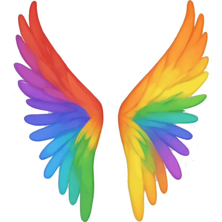 Rainbow wings for pride mon emoji