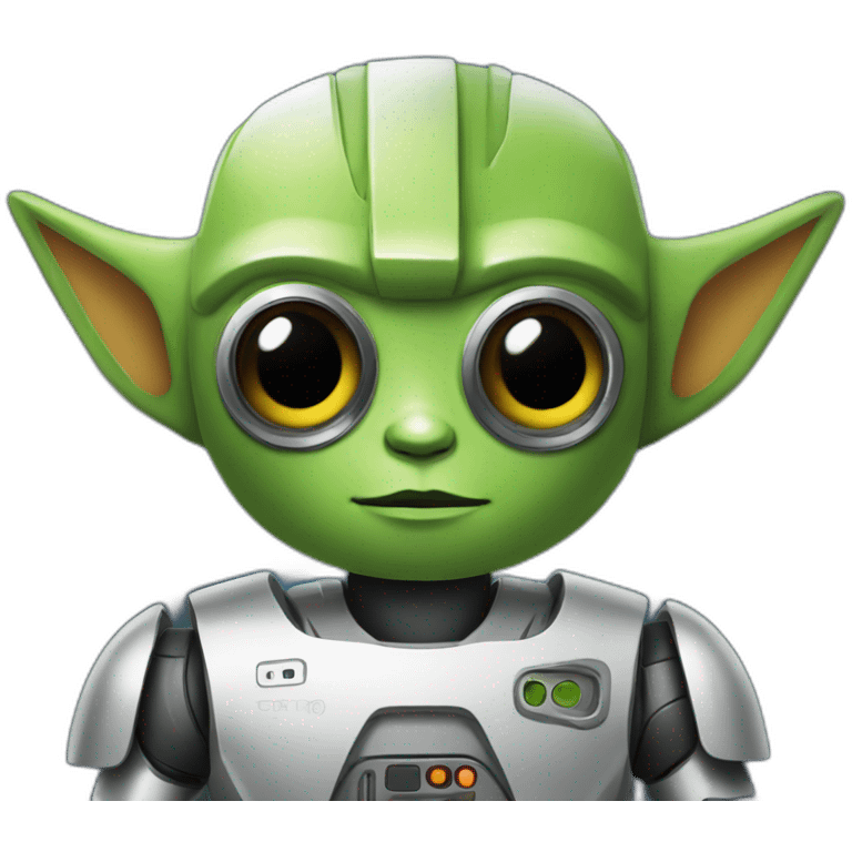 robot with yoda ears emoji