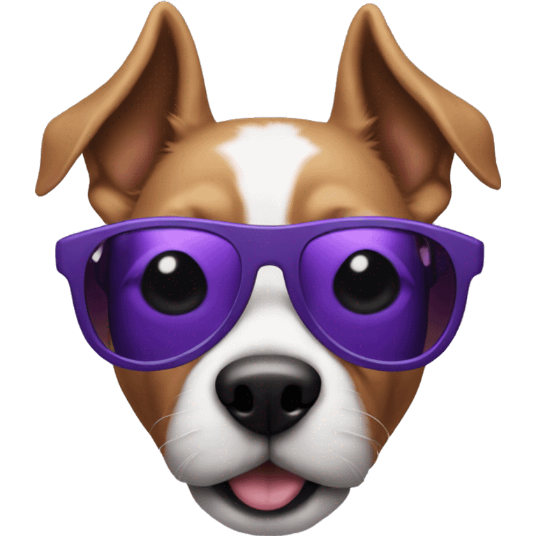 purple dog with sunglasses emoji