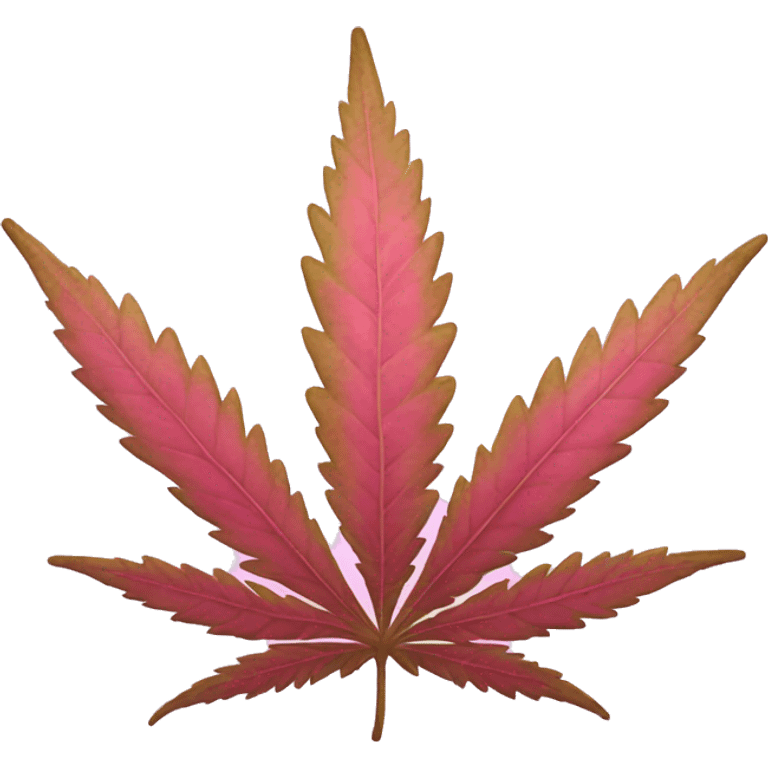 pink marijuana leaf emoji