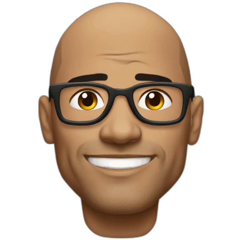 The rock on a pc emoji