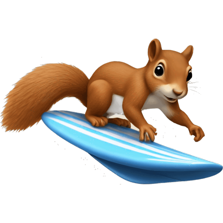 Squirrel surfing emoji