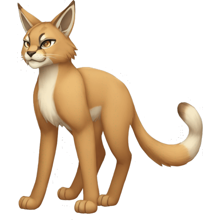 Anthro Sona-Fakemon Lynx-Caracal Full Body emoji