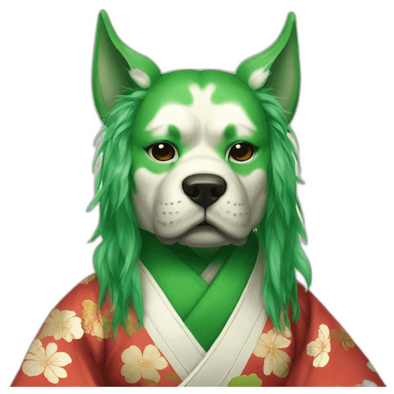 massive-guy-noh-dog-mask-greenlonghair-japanese-kimono emoji