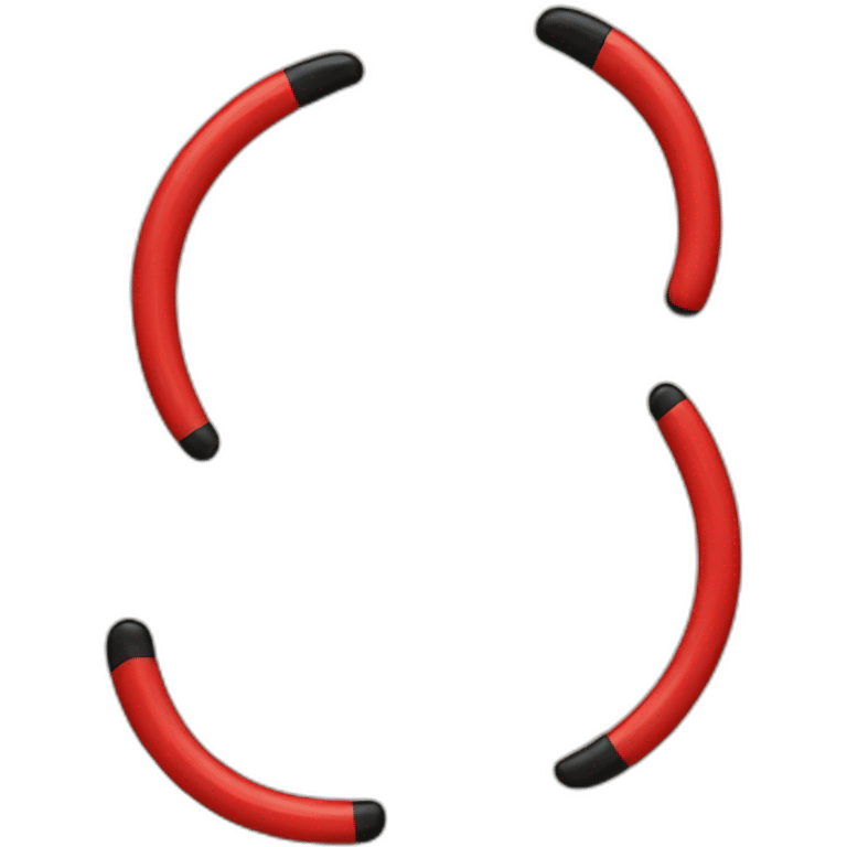 red and black horseshoe magnet emoji