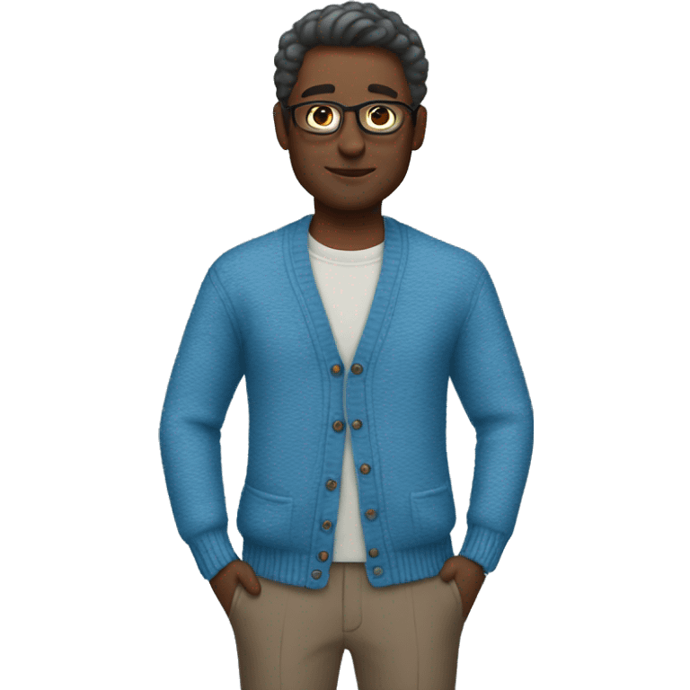 Blue cardigan emoji