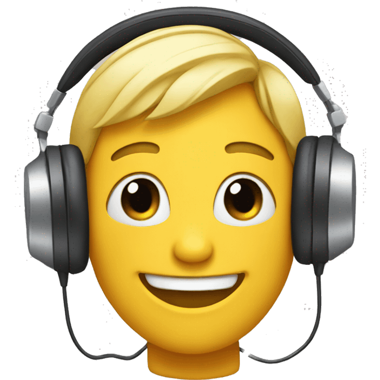 Smile face with headphones  emoji