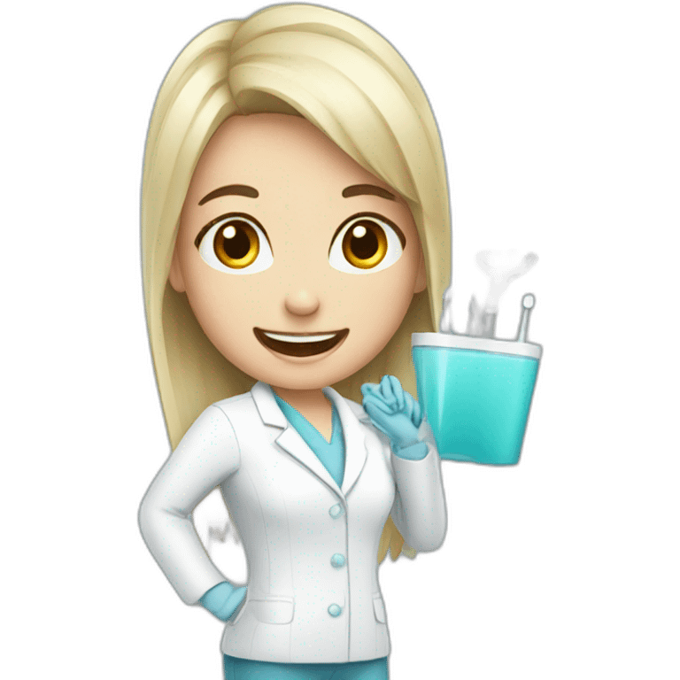 Smart dentist girl emoji