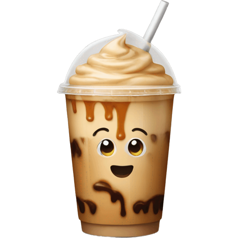 caramel iced coffee emoji