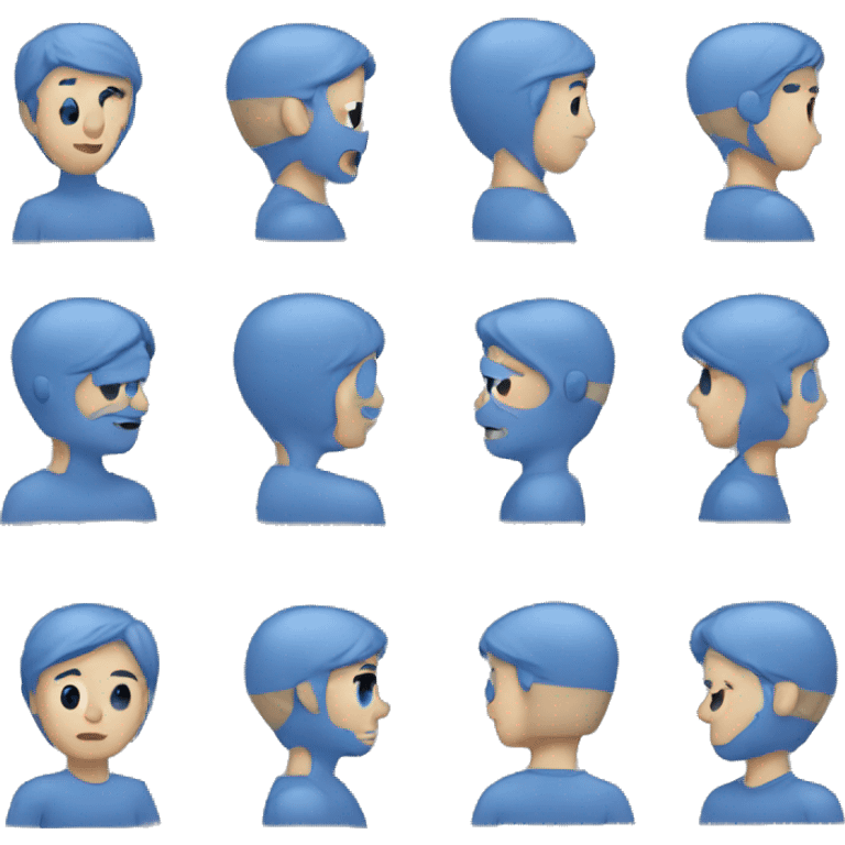 blue person emoji