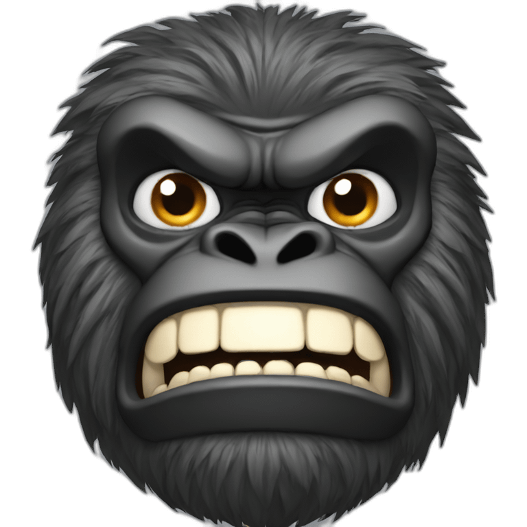 angry gorilla man emoji