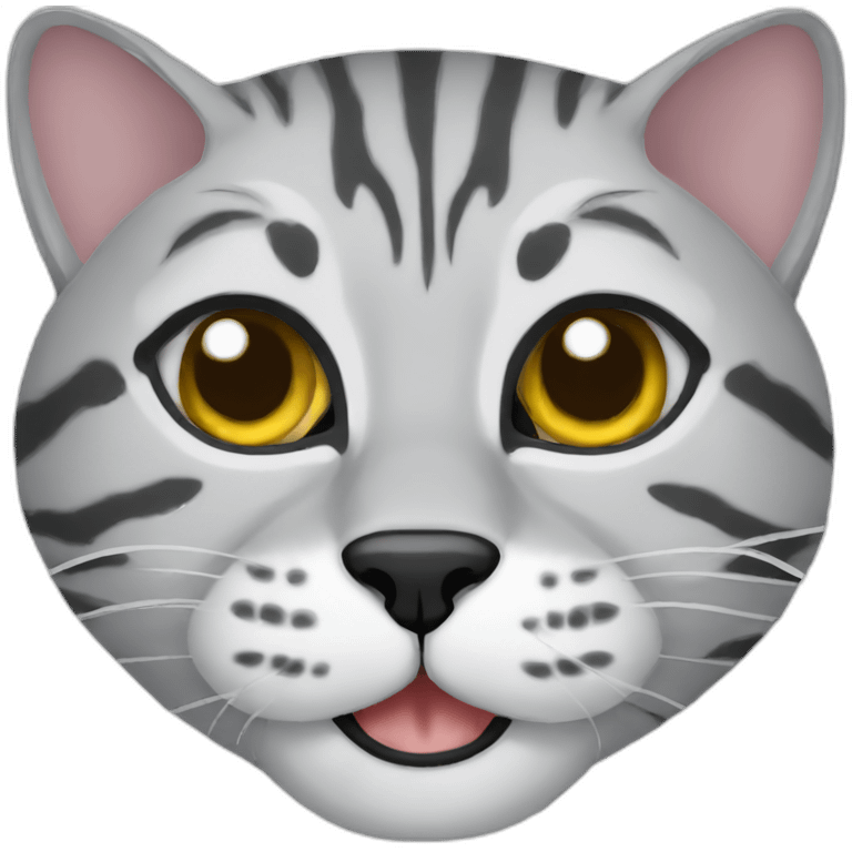 Silver Bengal cat emoji