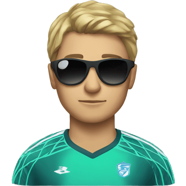 goalkeeper with sunglasses emoji