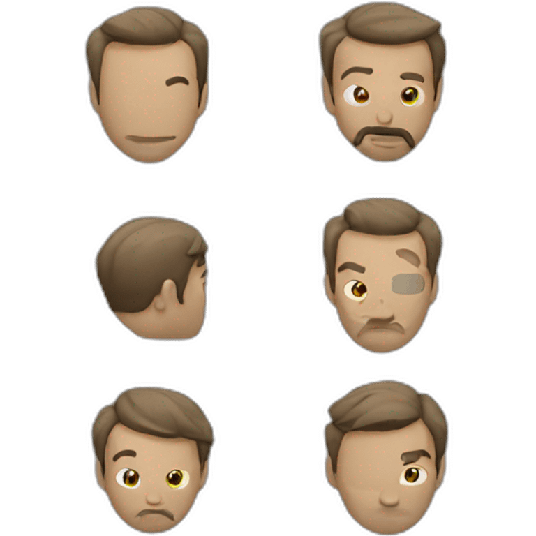 half of hobo and half of businessmen emoji