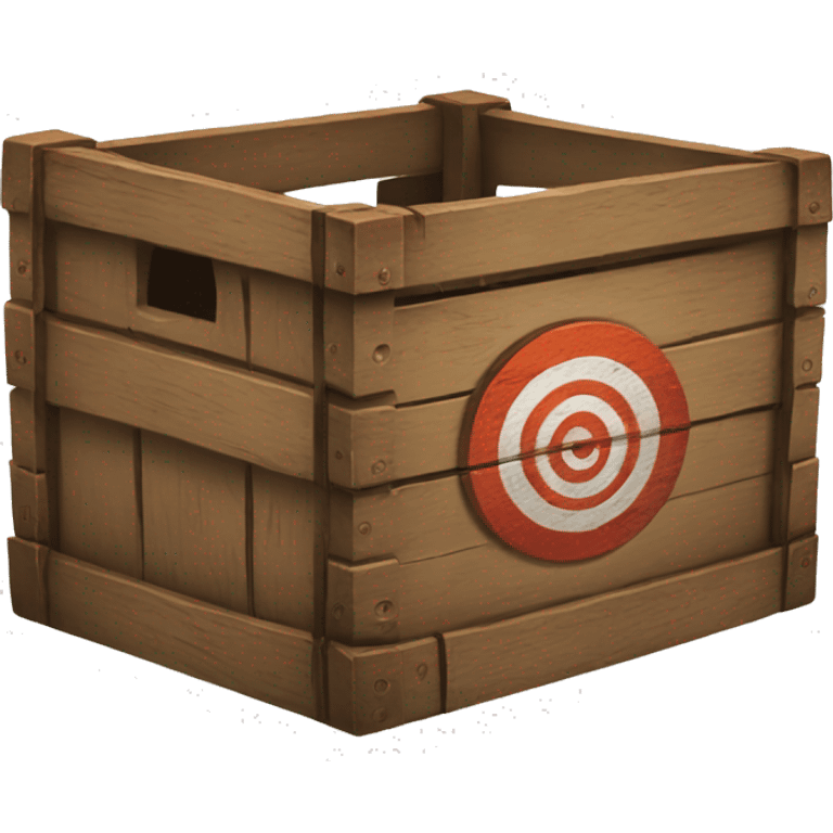 rusty crate with bullseye on it emoji