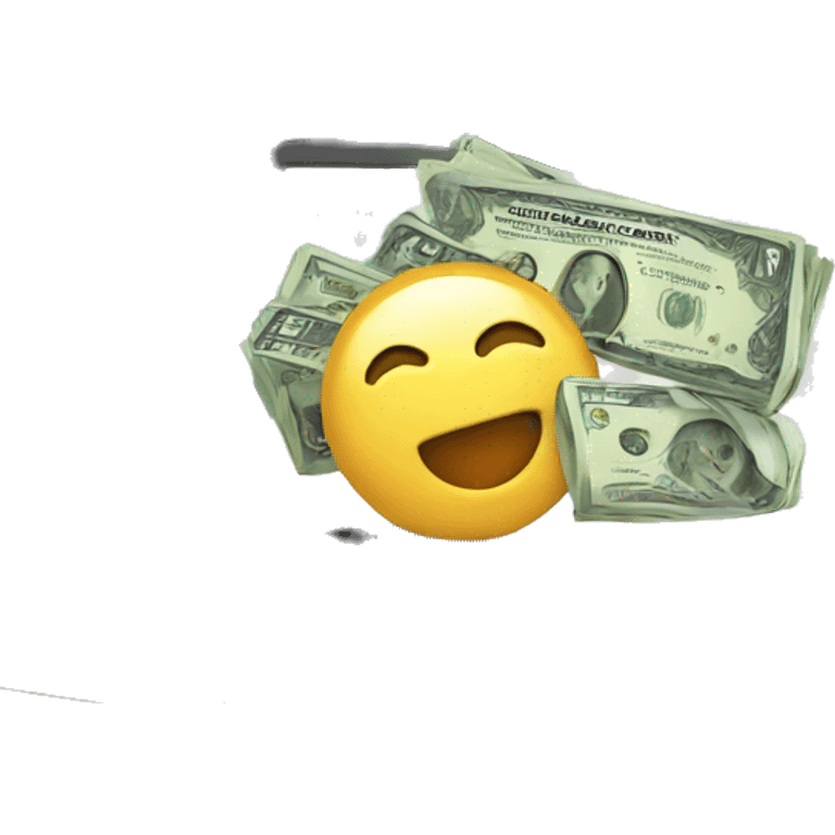 laptop with money emoji