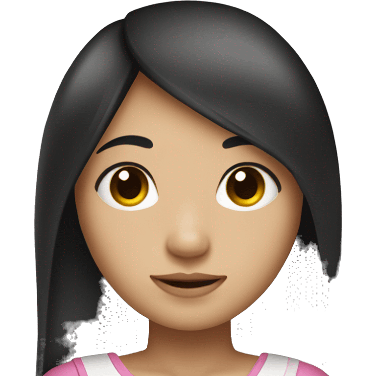 Asan girl with black long straight hair emoji