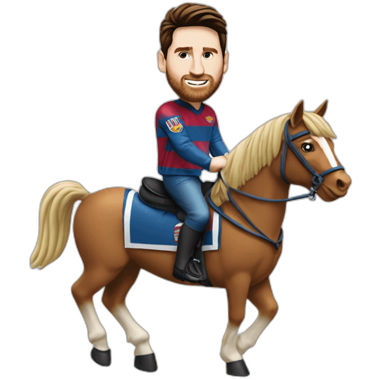 lionel messi sur un cheval emoji