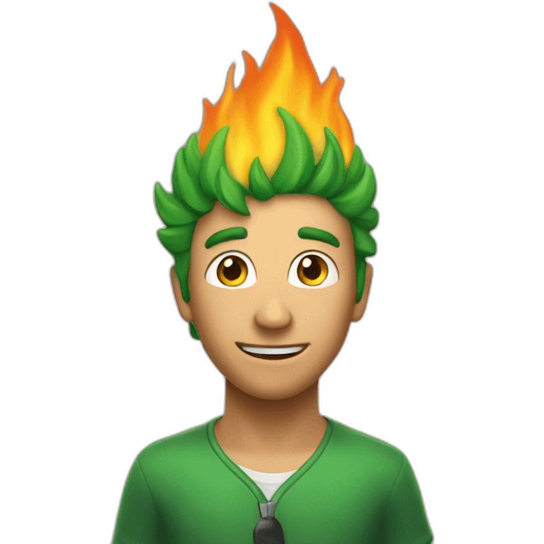 Flamme verte emoji