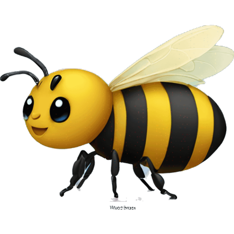 Bee in front of a macbook  emoji