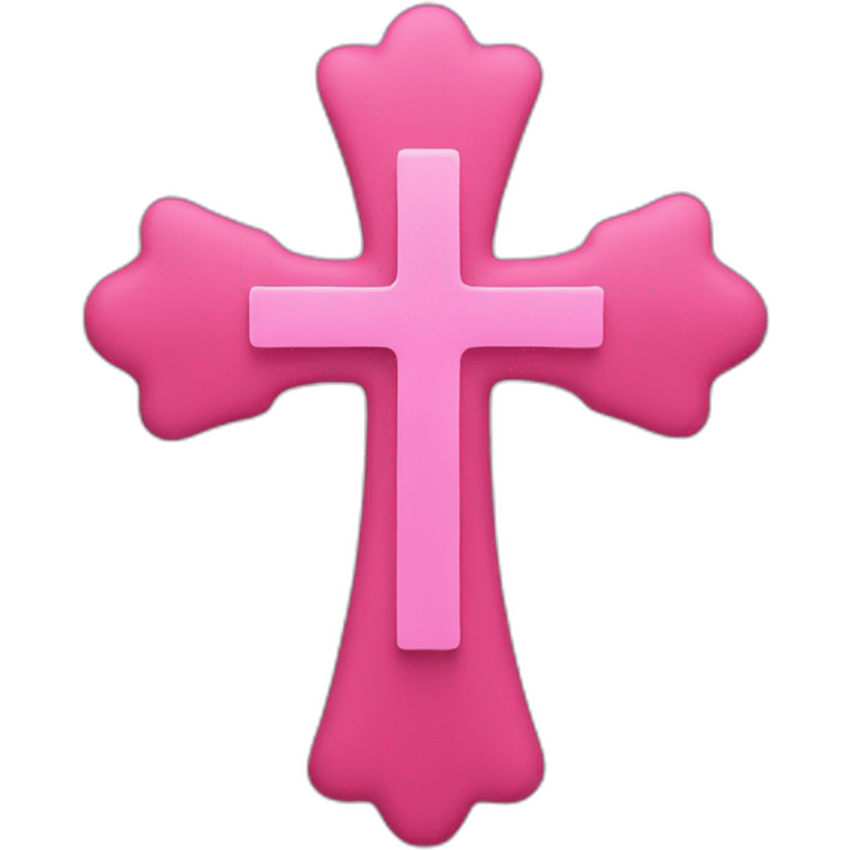 Pink cross emoji