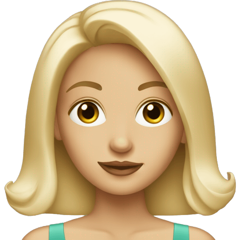 Blonde girl with martini emoji