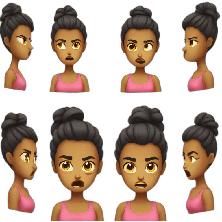 angry girl 5 types  emoji