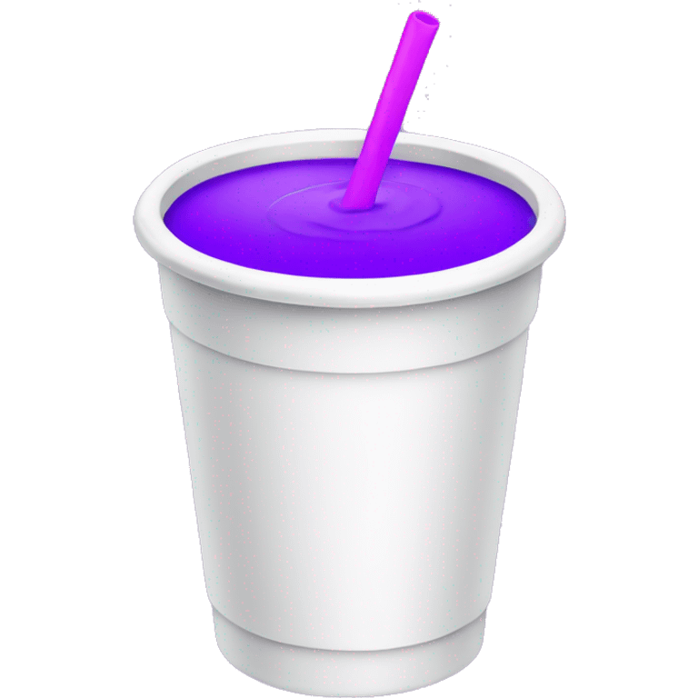 white party cup with purple drink emoji