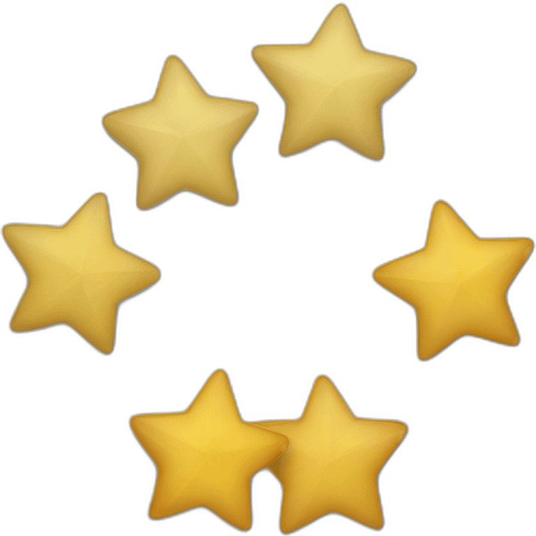 five stars arranged in a pentagon emoji