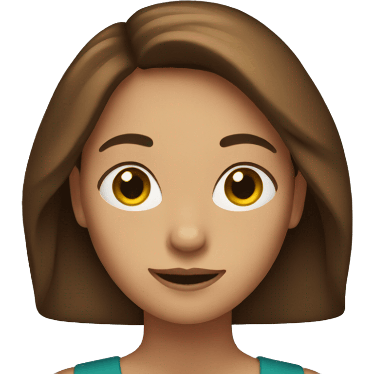 Woman with brown hair  emoji