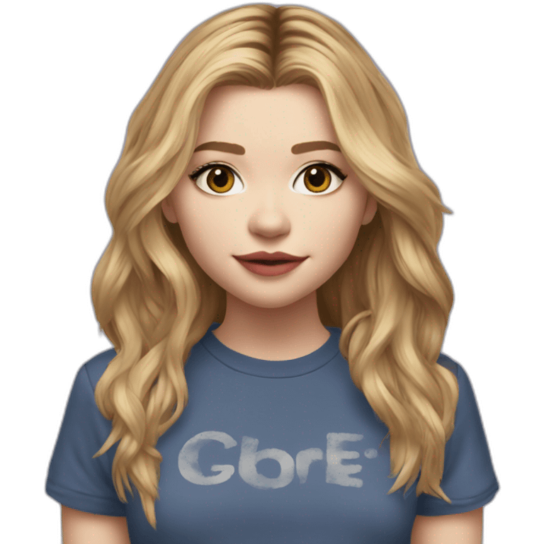 chloë grace moretz wearing tee emoji