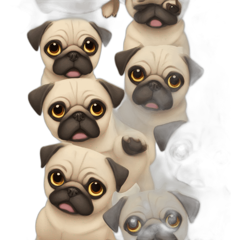 Crazy pug emoji